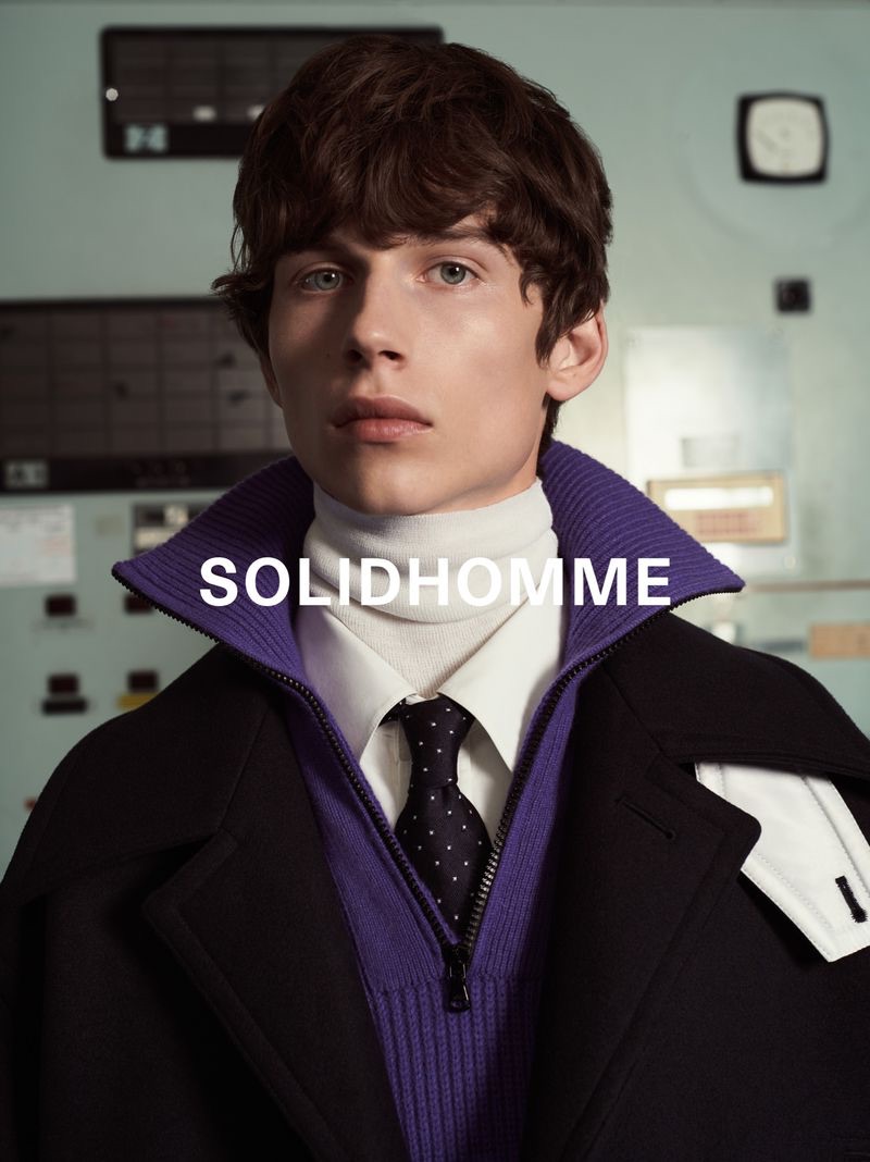 Augusts Traumanis stars in Solid Homme's fall-winter 2019 campaign.