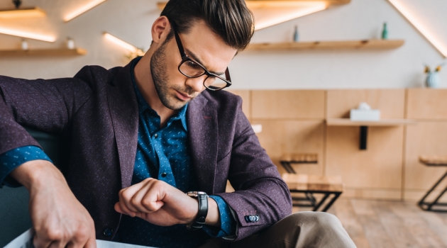 To Make a Great First Impression, Be Smart About Your Accessories Stylish Man Glasses Watch