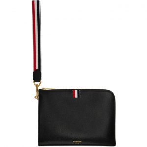 Thom Browne Black Small Gusset Wrist Portfolio Thom Browne Black Small Gusset Wrist Portfolio