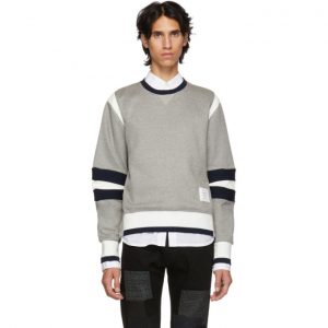 Thom Browne Grey Articulated Sweatshirt Thom Browne Grey Articulated Sweatshirt