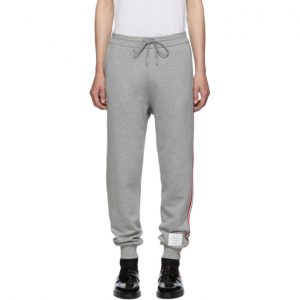 Thom Browne Grey Classic Loopback Lounge Pants Thom Browne Grey Classic Loopback Lounge Pants