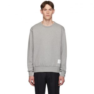 Thom Browne Grey RWB Stripe Sweatshirt Thom Browne Grey RWB Stripe Sweatshirt