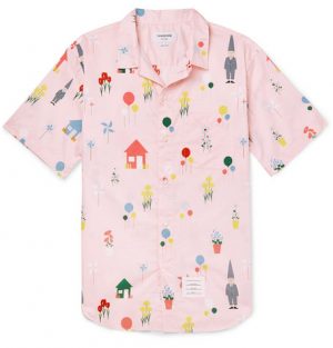 Thom Browne - Printed Cotton Shirt - Men - Pink Thom Browne - Printed Cotton Shirt - Men - Pink