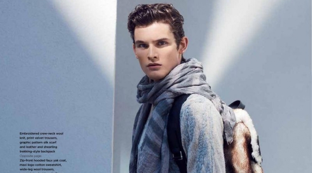 In from the Cold: Tuur Sikkink Dons Emporio Armani for Wish Magazine In from the Cold: Tuur Sikkink Dons Emporio Armani for Wish Magazine
