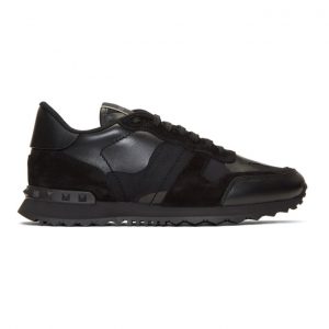 Valentino Black Valentino Garavani Camo Rockrunner Sneakers Valentino Black Valentino Garavani Camo Rockrunner Sneakers