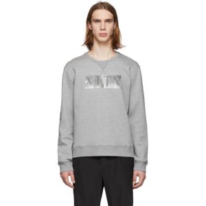 Valentino Grey Metallic VLTN Sweatshirt Valentino Grey Metallic VLTN Sweatshirt