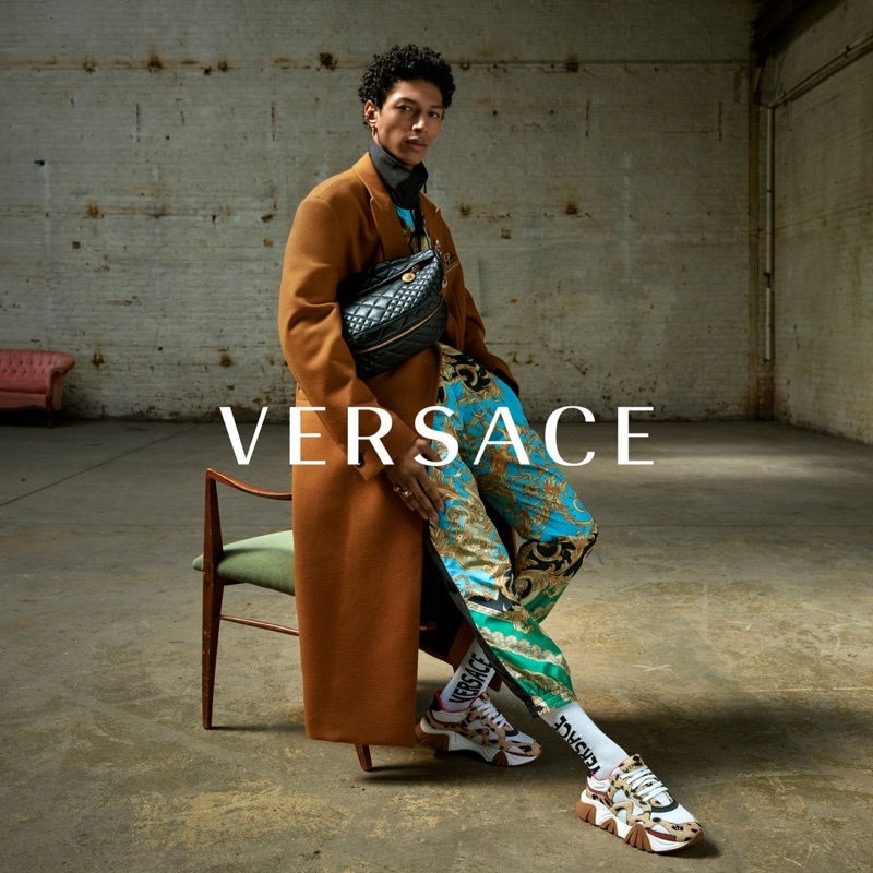 Yassine Jaajoui fronts Versace's fall-winter 2019 men's campaign.