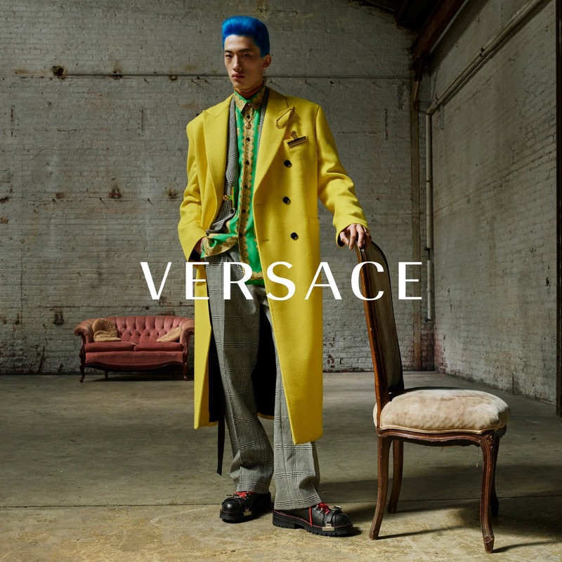 Hang Yu stars in Versace's fall-winter 2019 men's campaign.