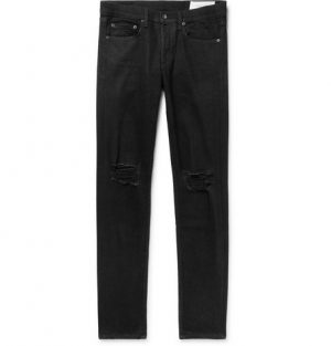 rag & bone - Fit 1 Skinny-Fit Distressed Stretch-Denim Jeans - Men - Black rag & bone - Fit 1 Skinny-Fit Distressed Stretch-Denim Jeans - Men - Black