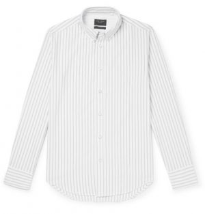 rag & bone - Fit 2 Tomlin Slim-Fit Button-Down Collar Striped Cotton Oxford Shirt - Men - Gray rag & bone - Fit 2 Tomlin Slim-Fit Button-Down Collar Striped Cotton Oxford Shirt - Men - Gray