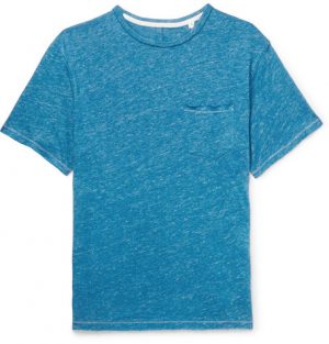 rag & bone - Owen Slub Linen-Jersey T-Shirt - Men - Blue rag & bone - Owen Slub Linen-Jersey T-Shirt - Men - Blue