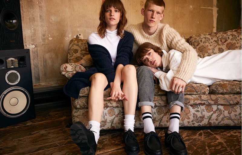 Angèle Metzger, Connor Newall, and Mathilde Warnier star in American Vintage's fall-winter 2019 lookbook.