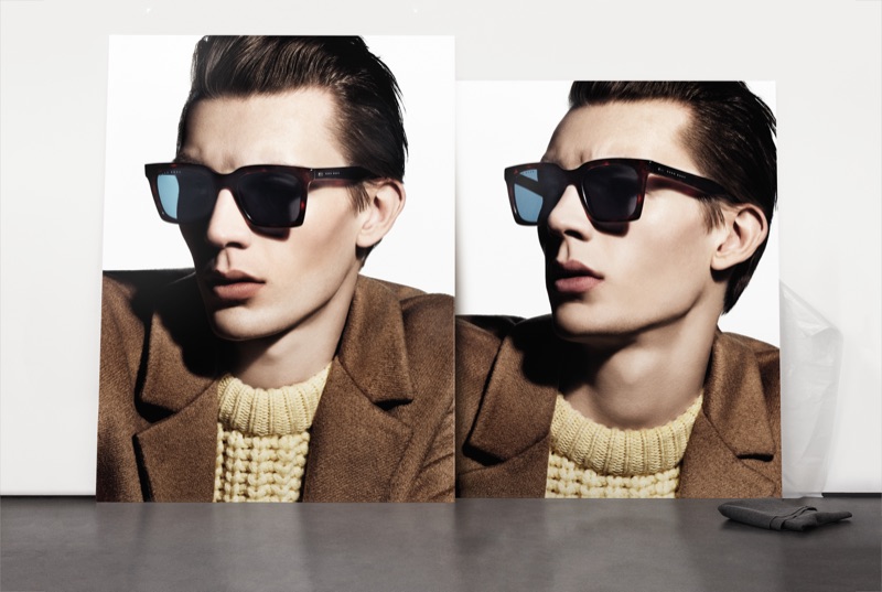 A cool vision, Finnlay Davis stars in BOSS' fall-winter 2019 men's eyewear campaign.