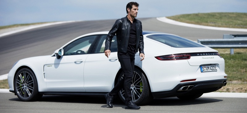 Former professional racing driver Mark Webber fronts the BOSS x Porsche fall-winter 2019 campaign.