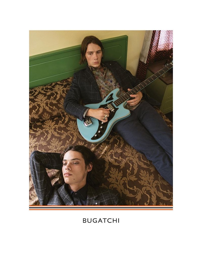 Erin Mommsen and Luca Bertea come together for Bugatchi's fall-winter 2019 campaign.