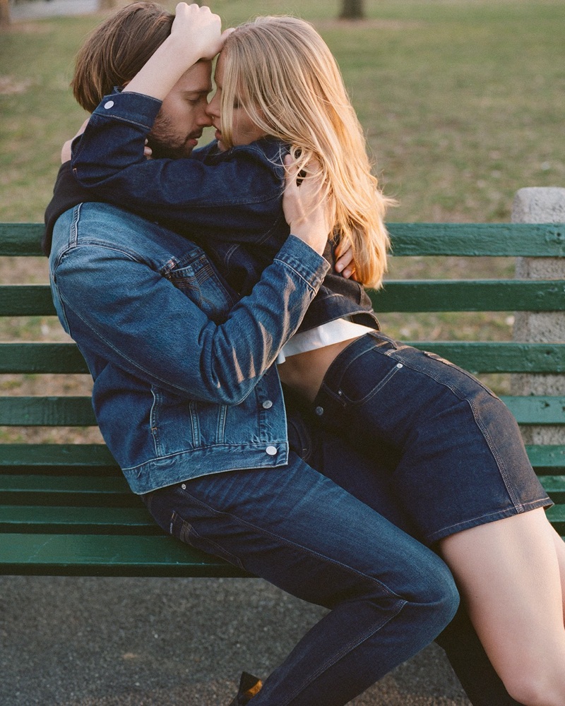 Patrick Schwarzenegger and Abby Champion star in Calvin Klein Jeans' fall-winter 2019 campaign.