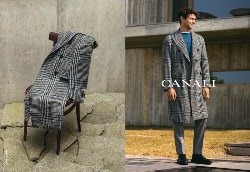 Giacomo Cavalli appears in Canali's fall-winter 2019 campaign.