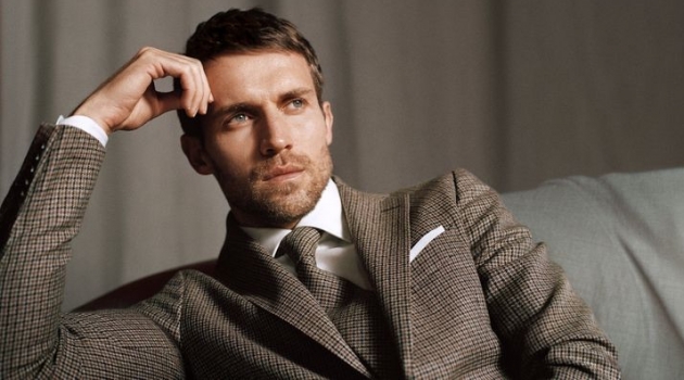 Andrew Cooper Dons Dashing Suits for Daks Fall '19 Campaign Billy Ballard photographs Andrew Cooper for Daks' fall-winter 2019 campaign.
