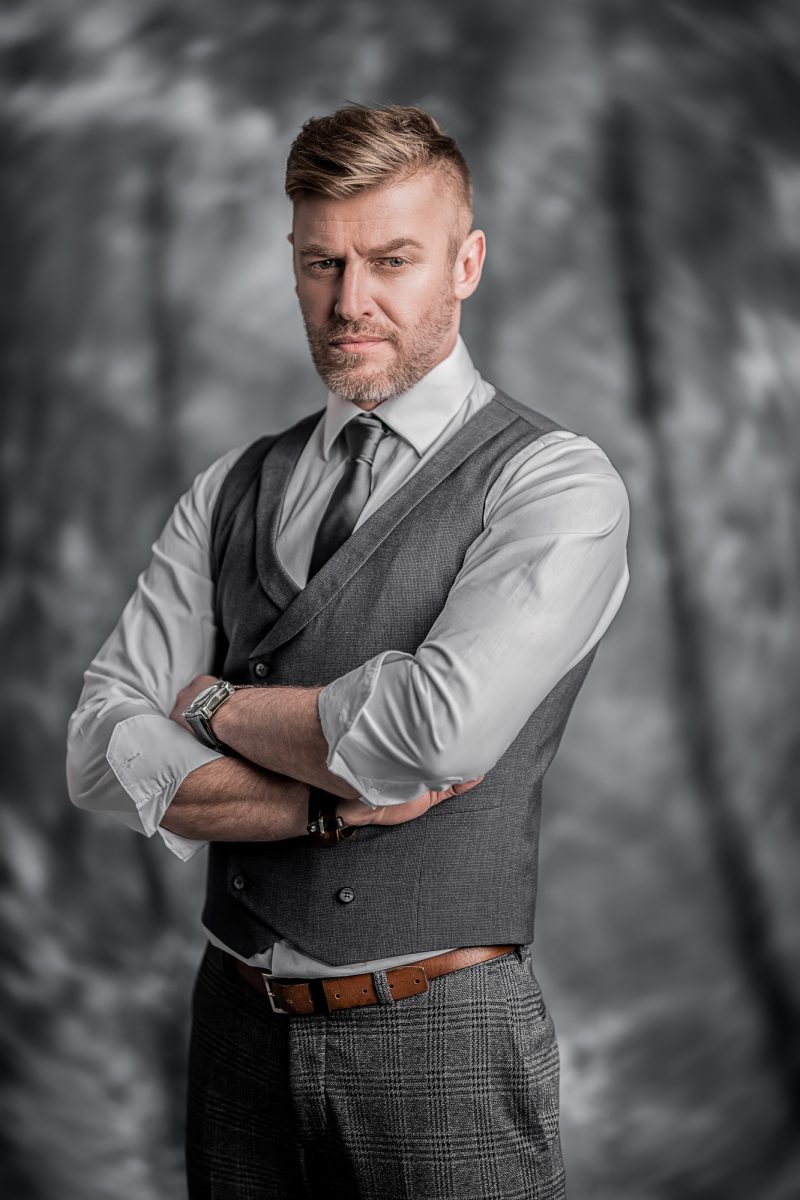 Dapper Man in Waistcoat Shirt and Tie Dapper Man in Waistcoat