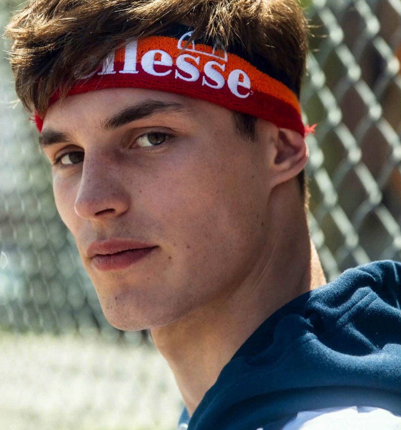 British model Kit Butler fronts Ellesse's fall-winter 2019 campaign.