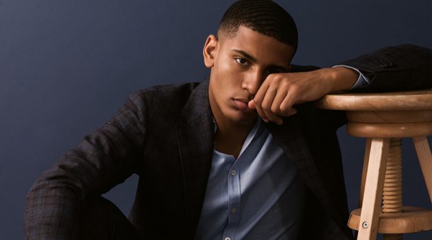 A Touch of Class: Selim, Ruben & Charlie Don Canali Selim is elegant in a checked suit and smart shirt from Canali.