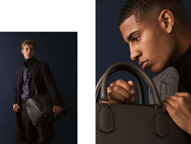 Models Ruben and Selim embrace fall style from Canali.