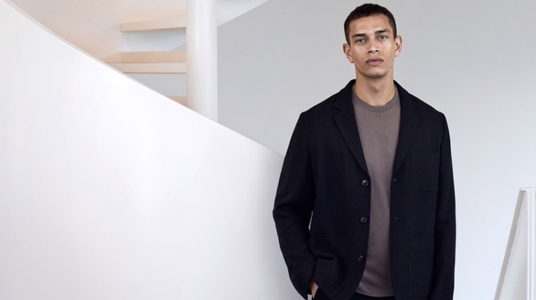 Raith Clarke fronts Filippa K's fall-winter 2019 campaign.