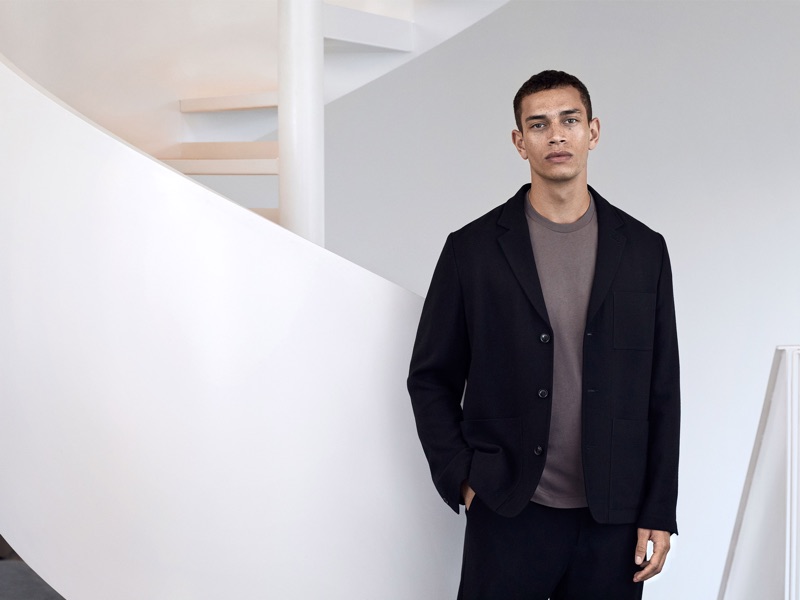 Raith Clarke fronts Filippa K's fall-winter 2019 campaign.