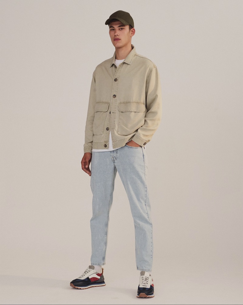 Finn Hayton goes casual in a fall look from Zara.