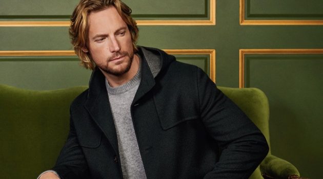 Refined Touch: Gabriel Aubry Dons Sleek Menswear for Holt Renfrew Gabriel Aubry dons a fall-winter 2019 look from Loro Piana.
