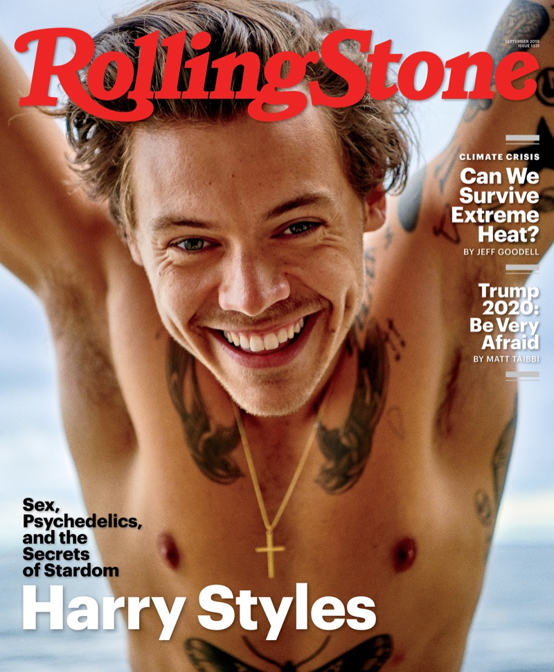 All smiles, Harry Styles covers the latest issue of Rolling Stone.