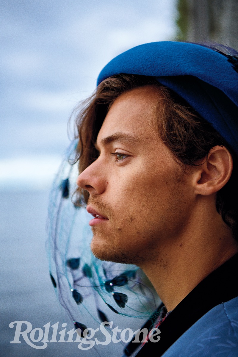 Delivering a side profile, Harry Styles appears in a feature for Rolling Stone.