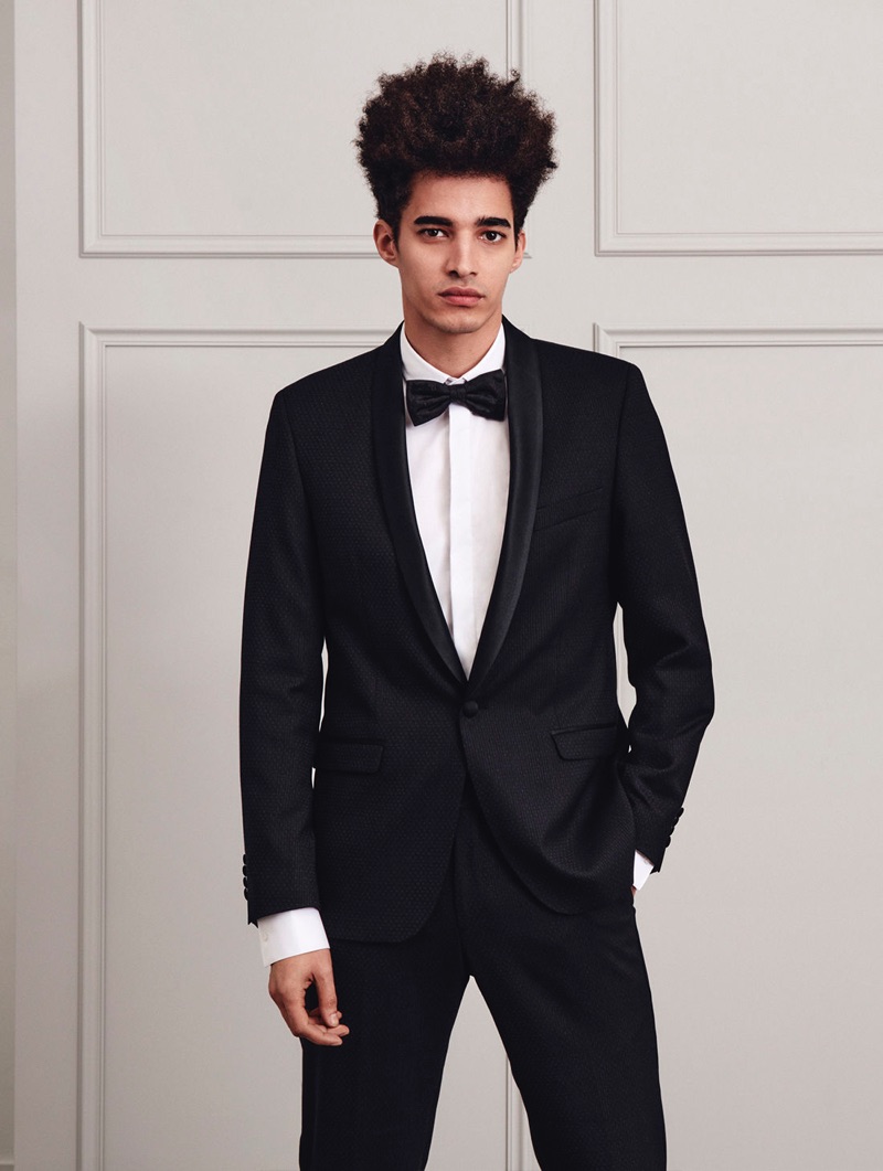 A sharp vision, Luis Borges dons a Karl Lagerfeld tuxedo.