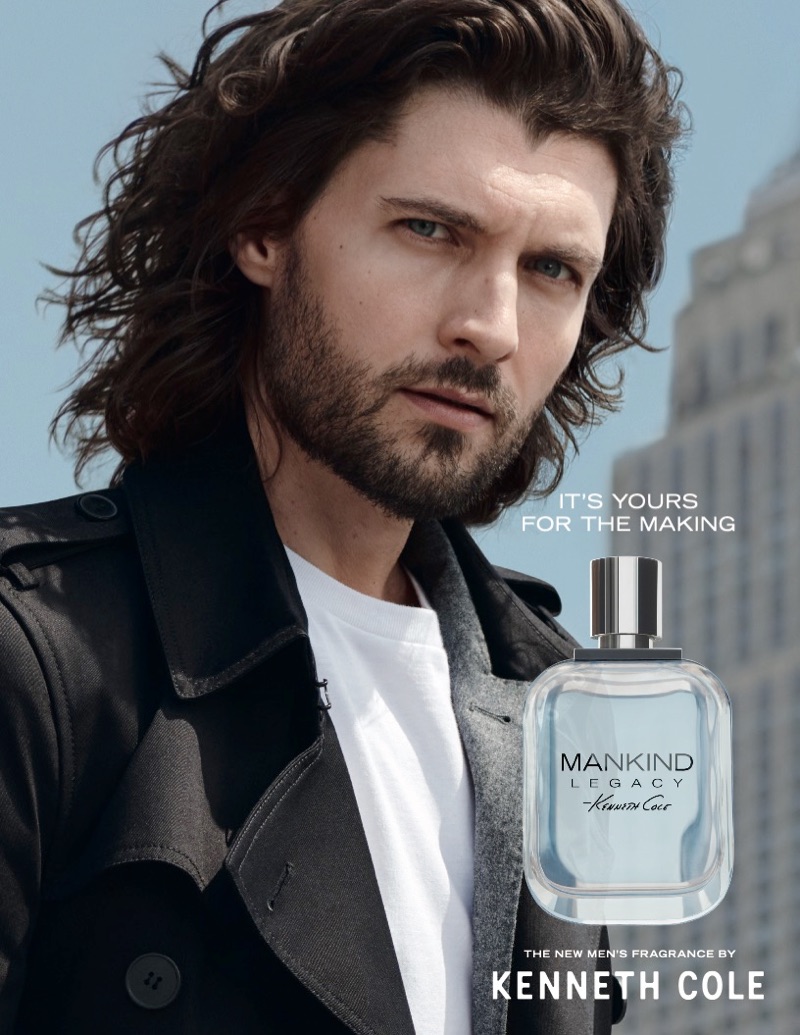 Malcolm Jackson fronts the Kenneth Cole Mankind Legacy fragrance campaign.