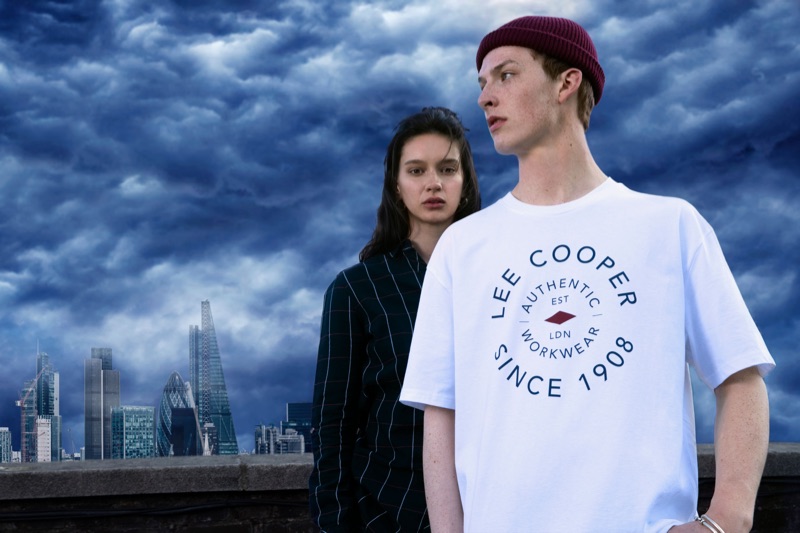 Renee Stewart and Harry Kirton front Lee Cooper's fall-winter 2019 campaign.