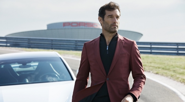 Mark Webber Fronts BOSS x Porsche Fall '19 Campaign Donning a sharp suit, Mark Webber fronts the BOSS x Porsche fall-winter 2019 campaign.