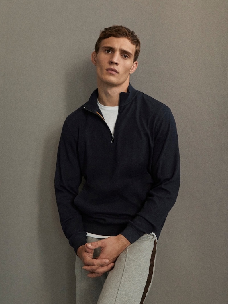 Embracing leisure style, Julian Schneyder dons a look from Massimo Dutti's Travel Soft collection.