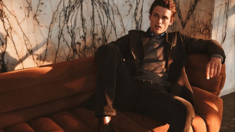 Simon Nessman stars in Massimo Dutti's fall-winter 2019 campaign.