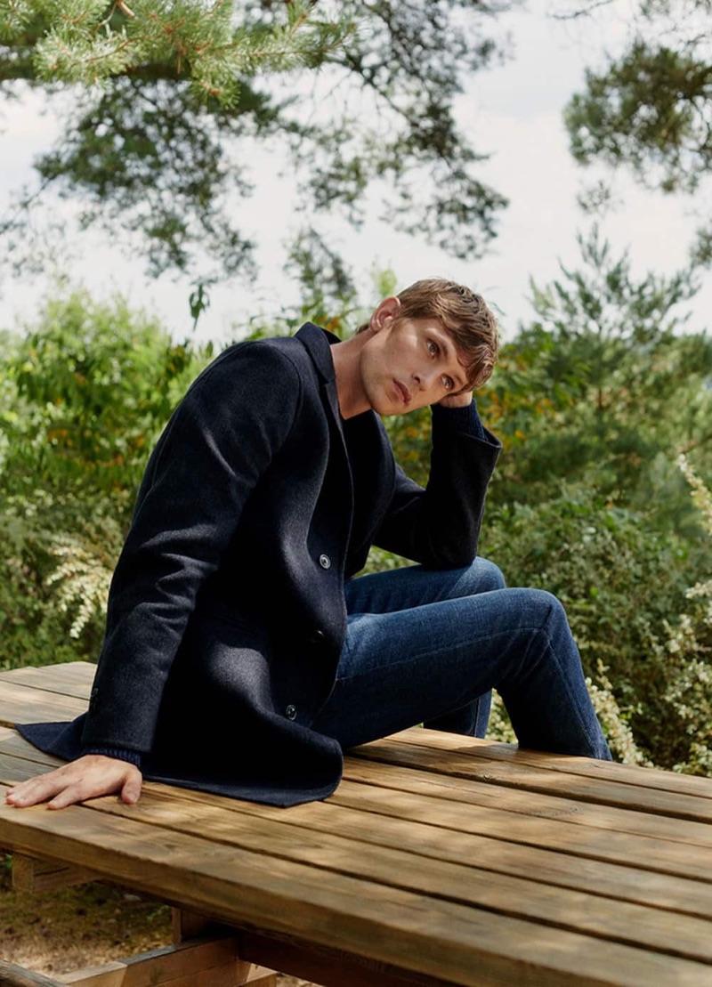 Massimo Dutti taps Mathias Lauridsen to star in its new fall editorial.