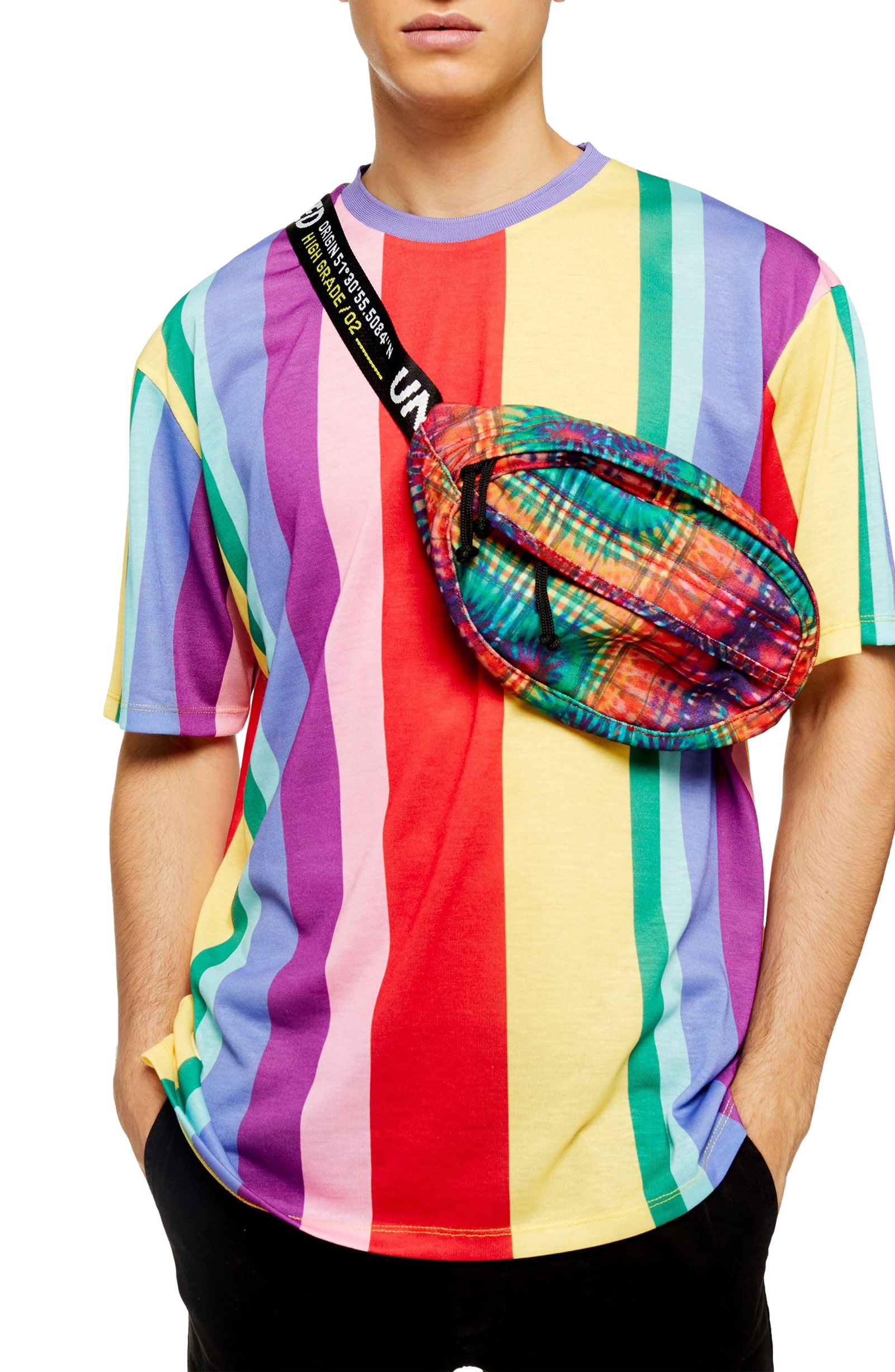mesh rainbow shirt