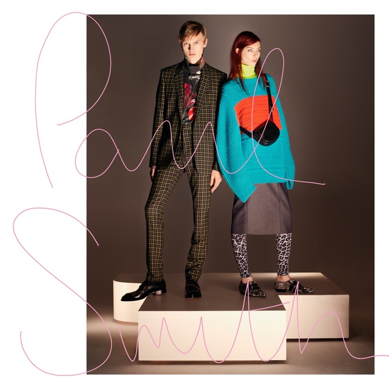 Models Jonas Glöer and Remington Williams star in Paul Smith's fall-winter 2019 campaign.