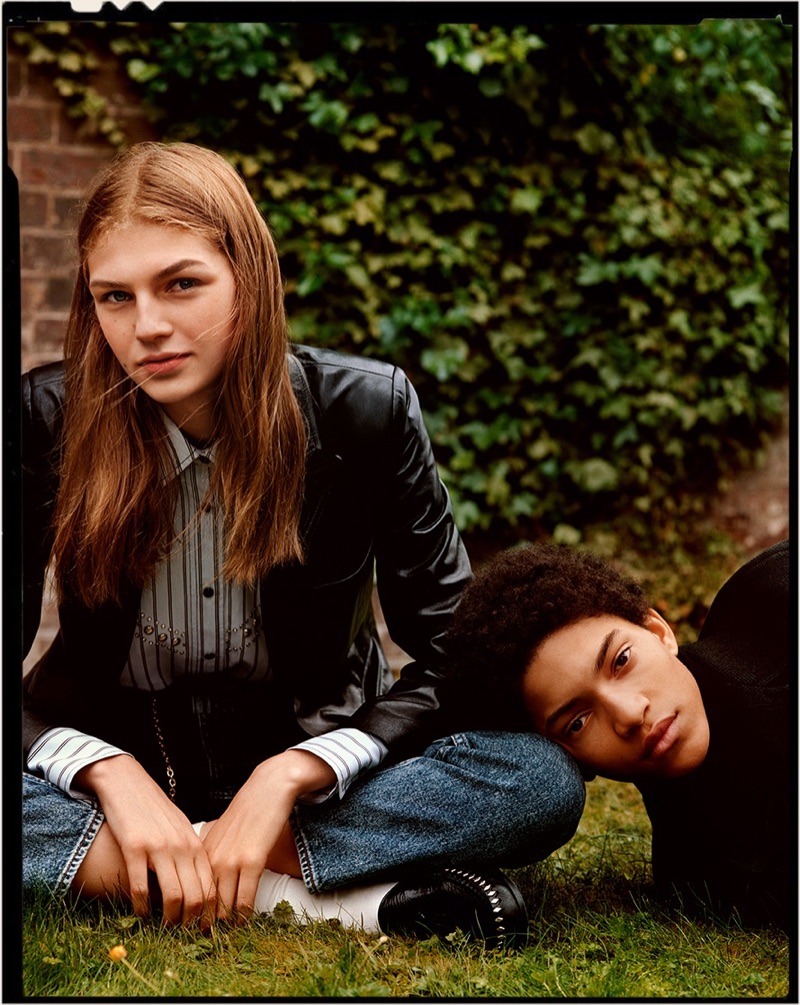 Deirdre Firinne and Jeranimo van Russel appear in Sandro's fall-winter 2019 campaign.