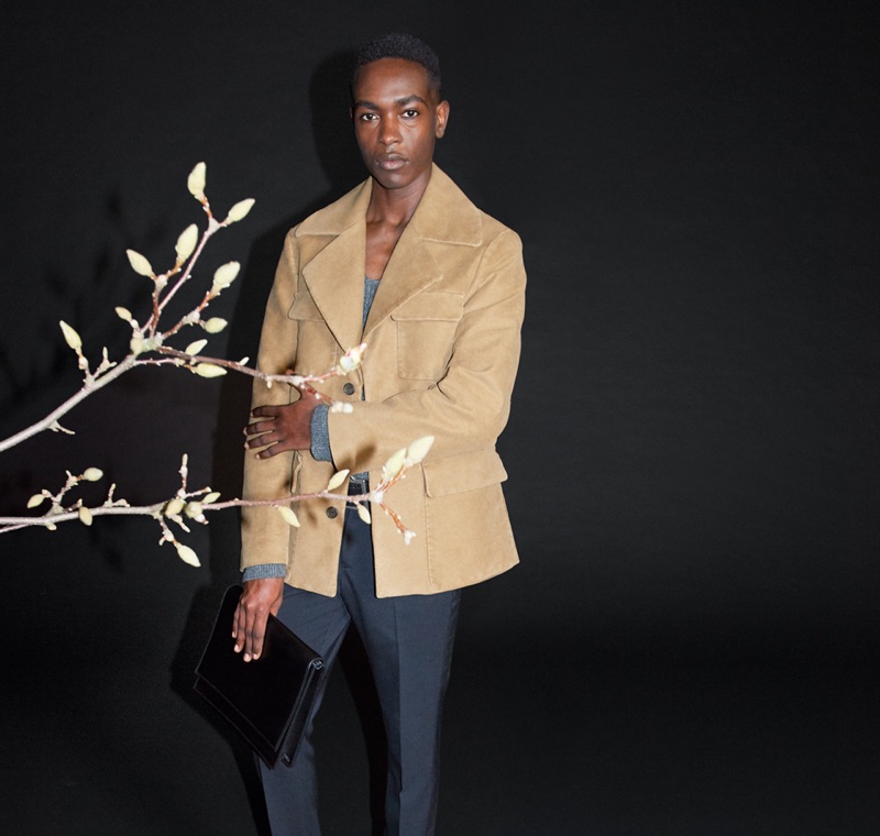 Sharif Idris fronts Tiger of Sweden's fall-winter 2019 campaign.