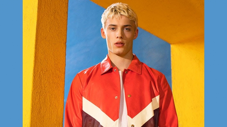 Front and center, João Knorr wears a sporty look for YOOX.