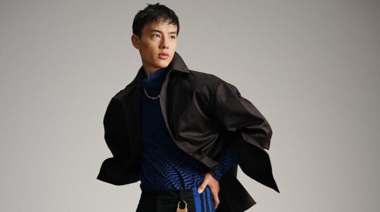 Yin Fang Inspires in Black Fall Fashions for Grazia China