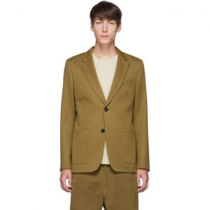AMI Alexandre Mattiussi Tan Patch Pocket Blazer AMI Alexandre Mattiussi Tan Patch Pocket Blazer