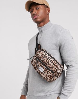 ASOS DESIGN cross body fanny pack in leopard print - Brown ASOS DESIGN cross body fanny pack in leopard print - Brown