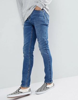 ASOS DESIGN skinny jeans in dark wash - Blue ASOS DESIGN skinny jeans in dark wash - Blue