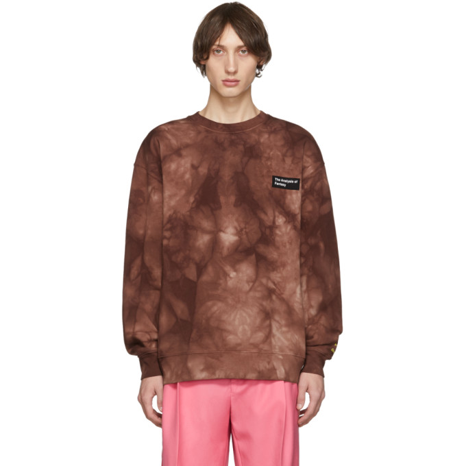 Acne Studios Burgundy Tie-Dye Anatomy Patch Sweatshirt | The Fashionisto