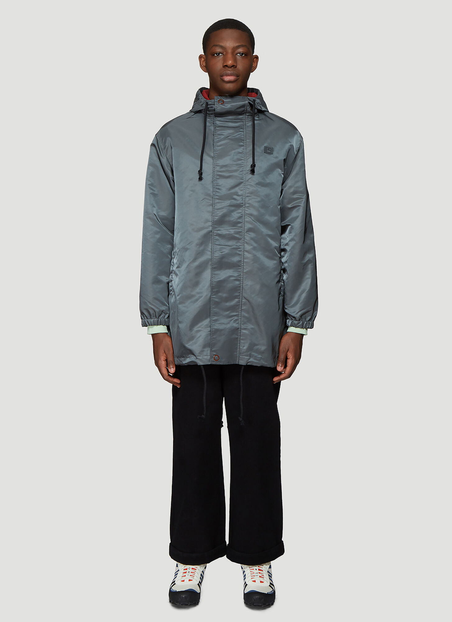 Acne Studios Osborn Hooded Parka Jacket in Grey size M | The Fashionisto